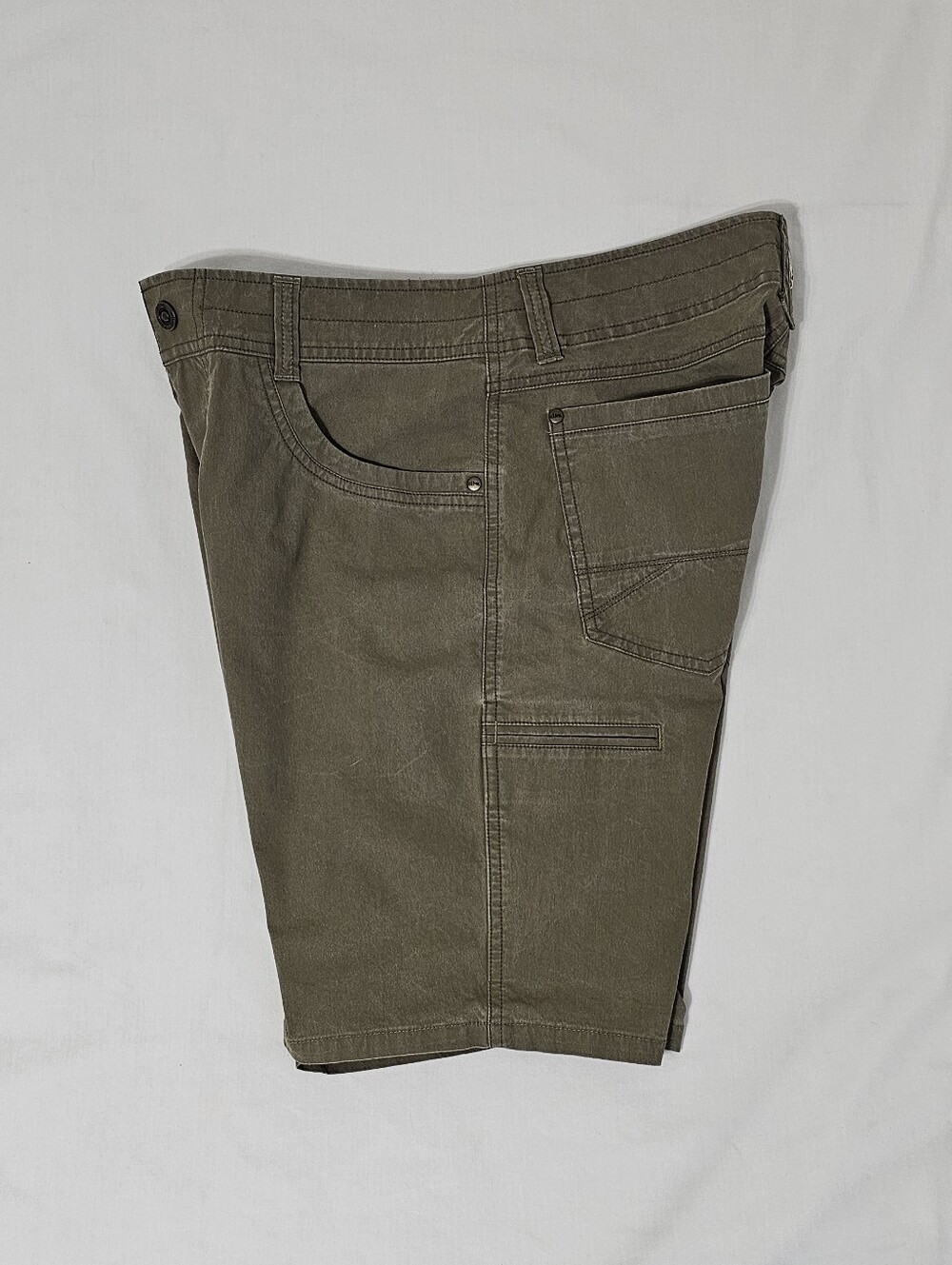 KÜHL Men’s Vintage Patina Dye Utility Shorts Size 32 Olive Khaki Style 5228 - Picture 2 of 9